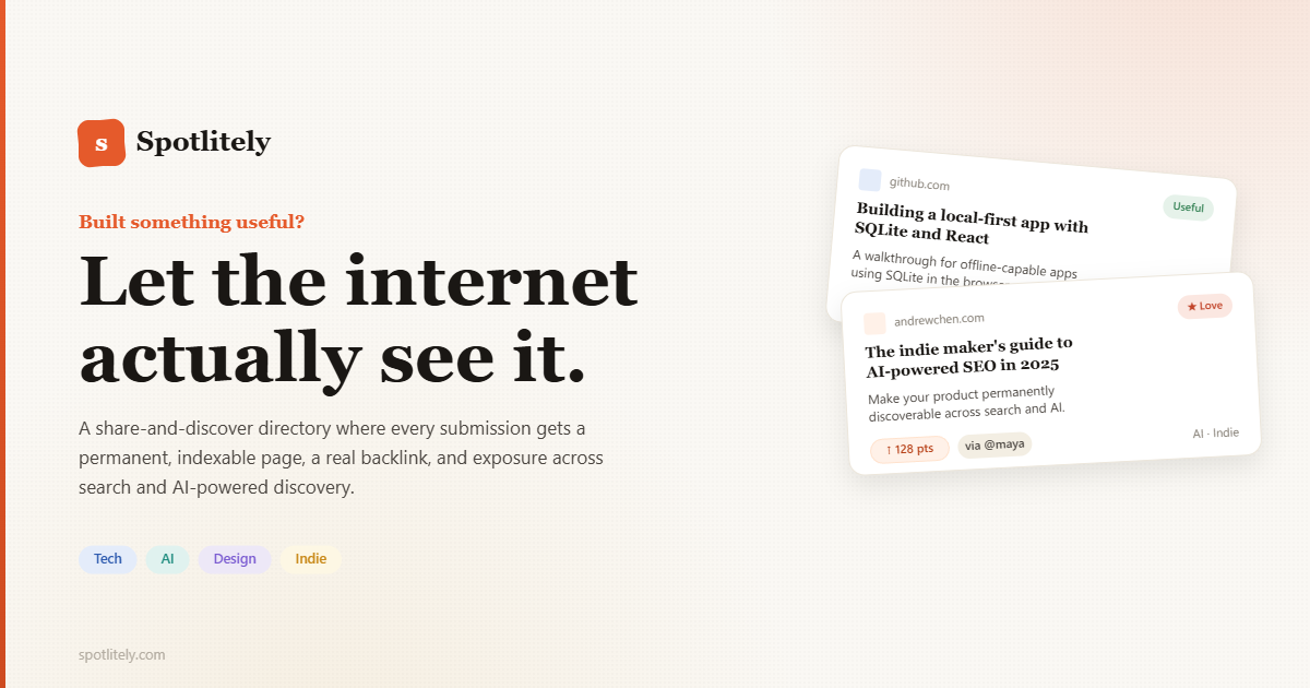 Built something useful? Let the internet actually see it. logo